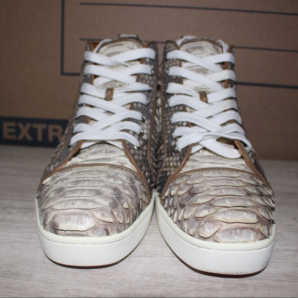 Christian Louboutin Louis Flat Python Light